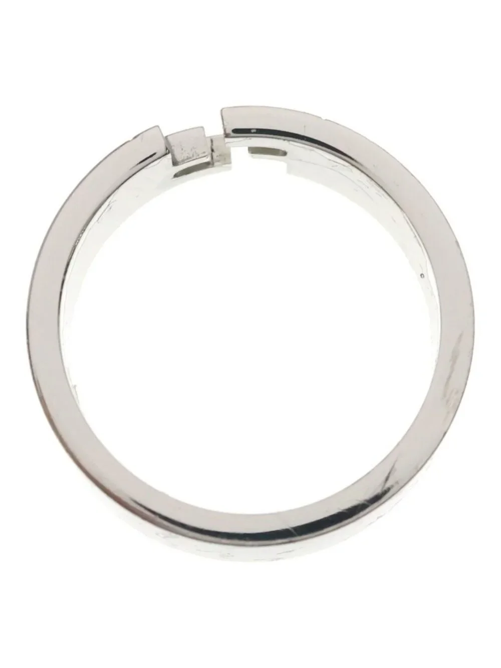 Fendi FF Logo Ring Silver Metal